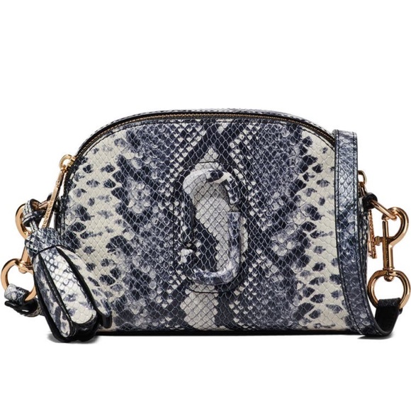 LAST ONE Marc Jacobs Shutter Snake Embossed Leather Crossbody Bag - Picture 1 of 14